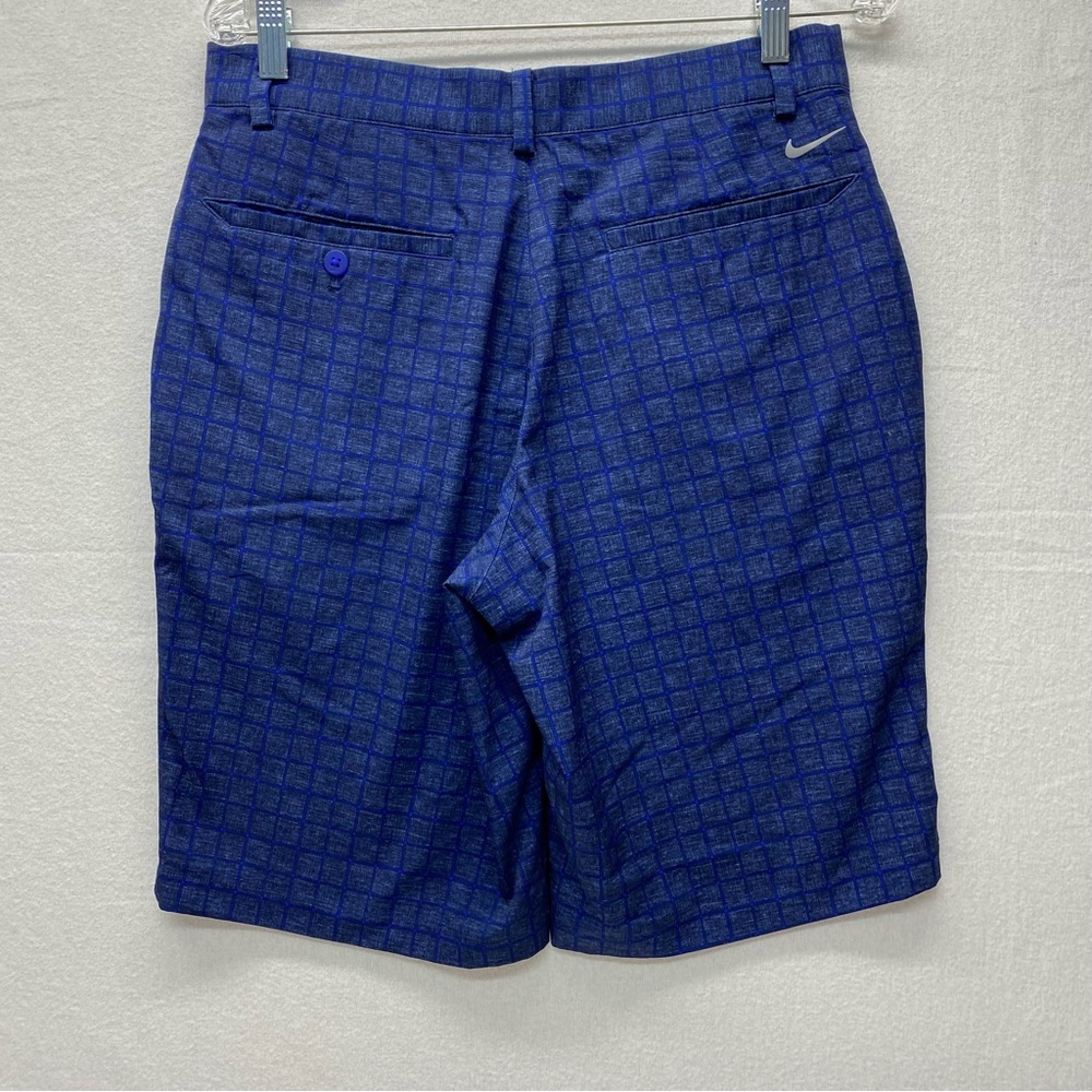 Nike Men's Golf Tour Performance Dri Fit Shorts Size 30 Blue Check Casual Dress - Picture 2 of 12